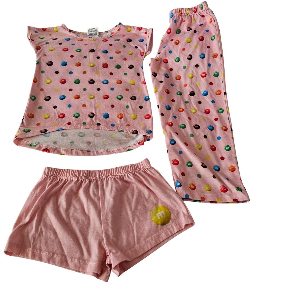 M&M Pajama Set, 3 Piece Bundle, Girls, Size S